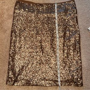 Mason Thomas sequined gold skirt